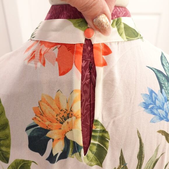 NWOT A.Calin Elegant Tropical Maxi Vacation Luau Beach dress Large - Picture 4 of 11